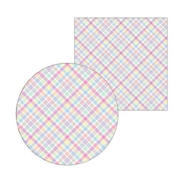 Imagem de Kit Sousplat + Guardanapo Páscoa Xadrez Colorido - NSW, 1 Peça, com ba