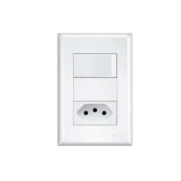 Imagem de Interruptor + Tomada 10A/20A - Kit 4x2 - Modulare - Fame