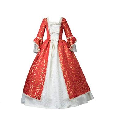 Imagem de CountryWomen Vestido de Natal da Rainha Arwen da Renascença medieval, vestido de baile, roupa de cosplay teatral, Cor 8, X-Large