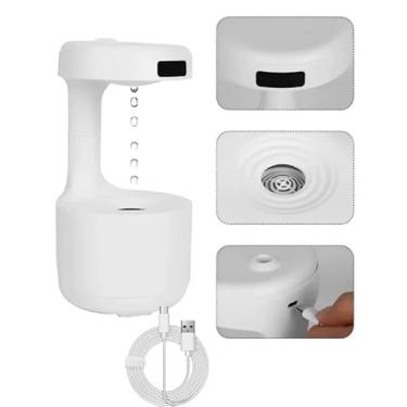 Imagem de Umidificador de Ar Ultrassônico com Exibição LED, Tanque de 800 ml, Branco