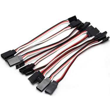 Imagem de YXQ 30Pcs 100mm Servo Extension Cable 3 Pin Male to Female Lead Wire for RC Airplane (4inch, 30Pcs)