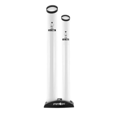 Imagem de Lixeira Porta Copos Descartáveis De Agua E Café Suporte Dispenser Duplo Para Copo Descartável Base Modular Premium