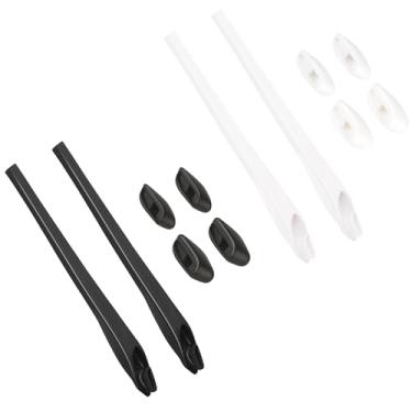 Imagem de BLAZERBUCK Kits de meias para óculos de sol Oakley Flak 2.0 OO9295/Flak 2.0 XL OO9188 - preto + branco