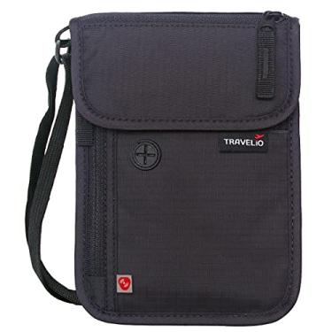 Imagem de Carteira de viagem com bloqueio de RFID para homens e mulheres, Preto, one_size, Carteira RFID