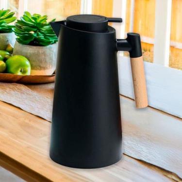 Imagem de Cafeteira Led 1L Mantém Café Quente Com Cabo De Madeira - GENZO