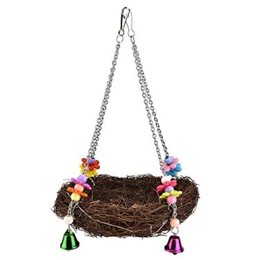 Imagem de Tenda Multifuncional Colorida para Pássaros, Cabana para Sm Médio Com Brinquedos de Mastigar e Sinos