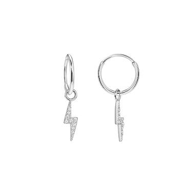 Imagem de FANSING Brincos de argola infinitos de aço cirúrgico 316L para mulheres prata/ouro/ouro rosa/preto 8 mm/10 mm/12 mm, 8mm, Aço inoxidável Zircônia cúbica, Sem pedra preciosa