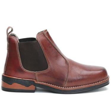 Imagem de Botina Country Masculina Chelsea Rodeio Couro Legítimo Premium Confort