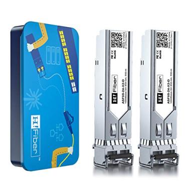 Imagem de Transceptor H!Fiber 1000Base-SX SFP, módulo SFP LC multimodo 1,25G, Gigabit SFP para HPE ProCurve J4858C/J4858B/J4858A, Ubiquiti UniFi UF-MM-1G, Mikrotik, Netgear, Intel, MMF 850nm, 550m, DDM, 2