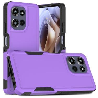 Imagem de Palbyes Capa para Moto G Power 5G 2025, TPU + PC, camada dupla antiderrapante, absorção de choque, capa protetora para celular Moblie para Mororola Moto G Power 5G 2025 (Roxo)