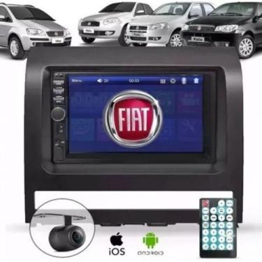 Imagem de Central Multimídia 2 Din Mp5 Fiat Siena Câmera Moldura - First Option/