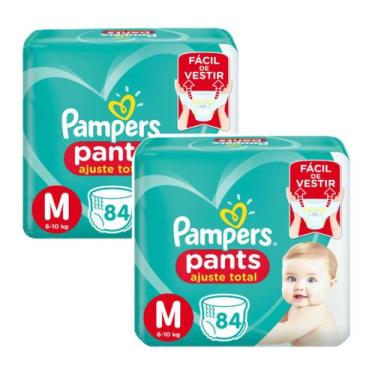 Imagem de Kit 2 fralda pampers infantil pants tamanho m com 84 unidades