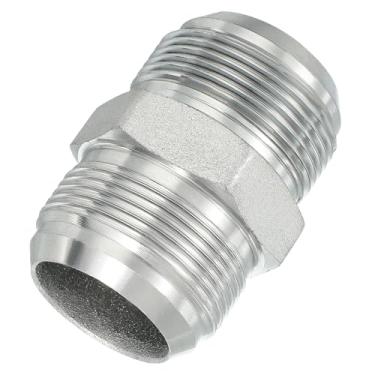 Imagem de PATIKIL Conectores de mamilo redutores hexagonais adaptador de tubo macho 1 5/20.3 cm alargador 37° JIC x 1 5/20.3 cm BSPT adaptador reto macho, adaptador de bico redutor de encaixe de tubulação