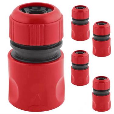 Imagem de 5 Engate Rápido Fêmea Mangueira de Jardim 1/2'' Com Bloqueador de Água