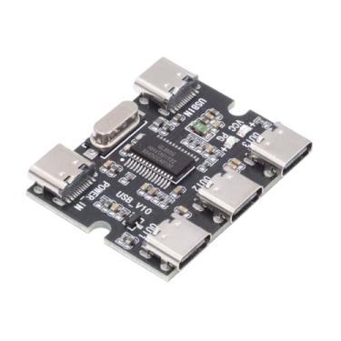 Imagem de cablecc USB-C 2.0 1 a 3 HUB PCBA fonte de alimentação de placa concentradora USB-C a 3 portas (sem capa) tipo C para teclado, rato, scanner