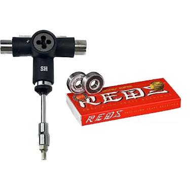 Imagem de Skatehouse Bones Super Reds Bearings W Ferramenta de skate multifuncional de catraca