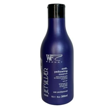 Imagem de Shampoo para Cabelos Brancos Coloridos Grisalho Loiro Neutraliza Tons Amarelados WF Jet Silver 300ml