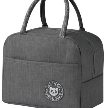 Imagem de Bolsa Térmica Portátil Lancheira Marmita Fitness 4 Litros - Leve, Prática e Estilosa (Cinza)