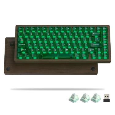 Imagem de Teclado Womier WD75 75% QMK/VIA Wood RGB Hot Swappable