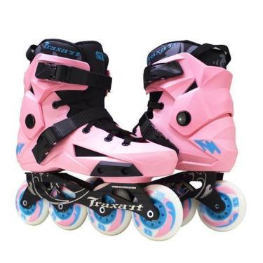 Imagem de Patins de Rua Urban Inline Traxart Revolt Rosa Feminino Iniciante-Unissex