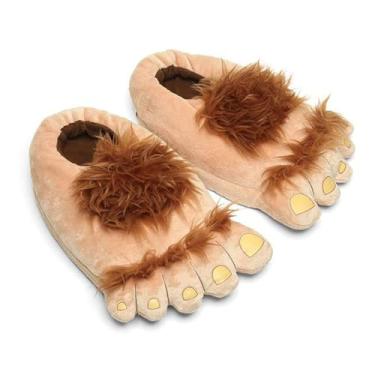 Imagem de Ibeauti Pantufas femininas de aventura de monstro peludas, confortáveis e quentes para o inverno, com pés de hobbit para adolescentes e adultos, Feminino, 6-8.5
