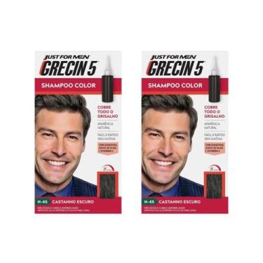 Imagem de Grecin 5 Shampoo Tonalizante Castanho Escuro - Kit Com 2Un