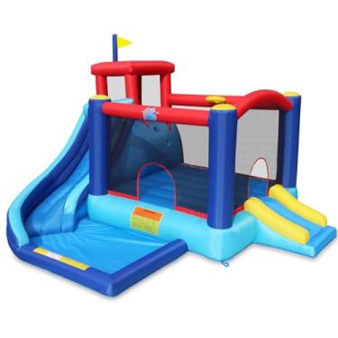 Imagem de Action air Bounce House - Casa Saltitante Inflável Com Soprador Para Ambientes Internos E Externos - Castelo Saltitante Com Escorregador - Grande Área Saltitante, Amor Para Crianças