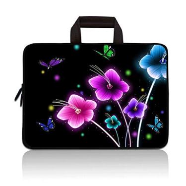 Imagem de 11 11,6 12 12,1 12,1 12,1 bolsa de transporte para laptop Chromebook capa para notebook Ultrabook capa de neoprene para Apple MacBook Air, Samsung, Google, Acer, HP, DELL, Lenovo Asus (flores