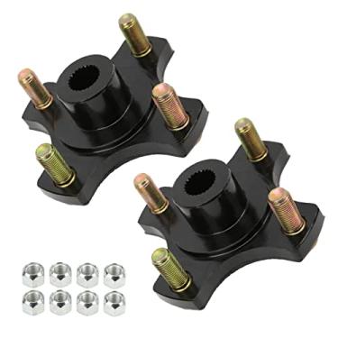 Imagem de Placa Flange do Cubo Roda Traseira, Conjunto do Cubo do Eixo Traseiro, 2 Peças de Liga de Metal Com Porca de Fixação para Gás Ezgo Rxv e Carro Elétrico 2008 Up