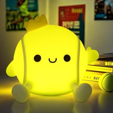 Imagem de OkiyiD Presentes de tênis, luz noturna de bola de tênis para meninos - Lâmpada de silicone macia recarregável, linda lâmpada de bola de tênis para amantes de esportes de tênis, meninos e meninas