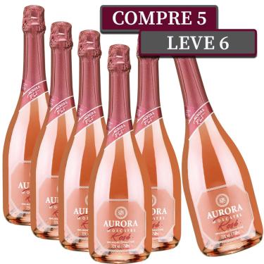 Imagem de Espumante Aurora Moscatel Rosé 750ml Compre 5 Leve 6
