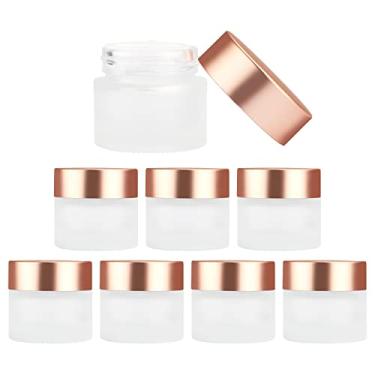 Imagem de Pcs Set Cosmetic Glass Jar Glass Cream Jars Cosmetic Containers Empty Sample Jars Travel Jars For Lotion Cream Eye Shadow Lip Balm (10g, frosted glass)