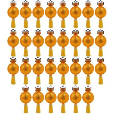 Imagem de Sinalizador Solar Viario Kit 30 Uni LED Cone Automatico Segurança Rua Estrada Rodovia Obra Fiscalizaçao