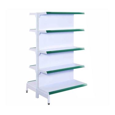 Imagem de Gôndola Prateleira Supermercado 5 Níveis 40x30 New Plus 1,70m Central Continuação Verde Sa Gôndolas