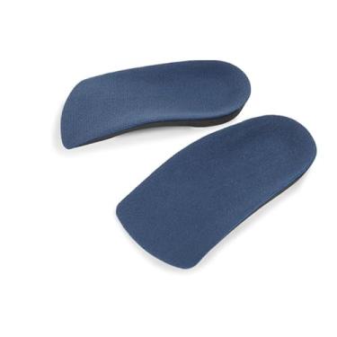 Imagem de Palmilha ortopédica 3/4 arco suporta palmilha calcanhar almofada metatarso almofada alívio calcanhar esporas arcos planos fascite plantar dor no calcanhar, Azul, M- W9-10.5 | M7.5-9