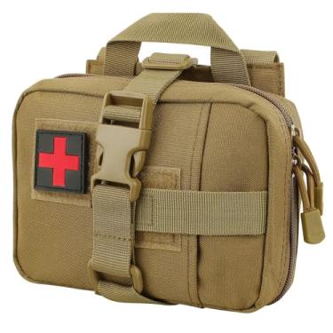 Imagem de YAKASO Kit de primeiros socorros Tactical EMT Pouch IFAK – Bolsa médica Molle para atividades ao ar livre, caminhadas, caça – Bolsa médica compacta e durável