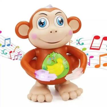 Imagem de Macaco Brinquedo Infantil Som Luz Movimentos Interativo Cor Marrom Personagem Macaco Robo