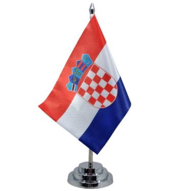 Imagem de Bandeira Mesa Dupla Face Croácia 29 Cm Alt Mastro