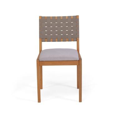 Imagem de Cadeira - Clarice Assento Estofado Eucalipto Yescasa Marrom