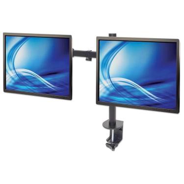 Imagem de Suporte 2 Monitor Duplo Braco Articulado 10 A 32 Polegadas Mesa Giratorio Bancada Profissional