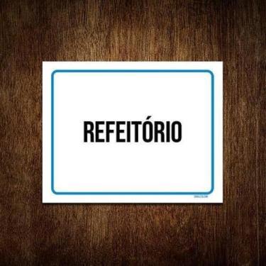 Imagem de Kit 5 Placas Ambiente Sinalização Setor Refeitório - Sinalizo.Com