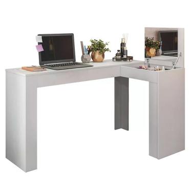 Imagem de Escrivaninha Penteadeira Camarim De Canto Star Plus Branco - Mobler Branco