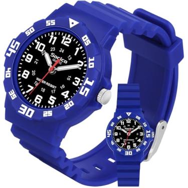 Imagem de SOCICO Relógio analógico infantil para meninos e meninas, impermeável, com pulseira macia, relógio de pulso com tempo de aprendizagem, fácil de ler, para crianças de 3 a 12 anos