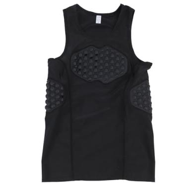 Imagem de Protetor de peito de beisebol respirável seca rápida EVA Block Sport Sport Sport Sleesess Protetive Shirt for Softball Football