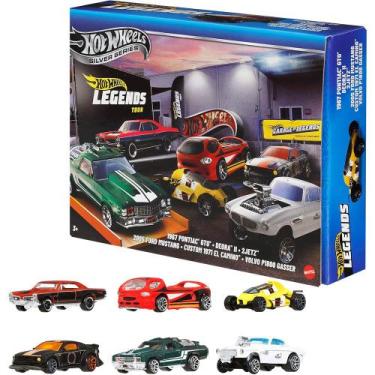 Imagem de Hot Wheels Silver Series Legends Tour 6 Carrinhos Metal Escala 1:64 Ma