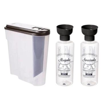 Imagem de Kit Lavanderia Porta Sabão Alvejante Amaciante Plasútil, PORTA ALVEJAN