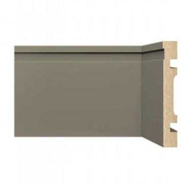 Imagem de Kit Rodapé de MDF 40 Barras Frisadas de 10cm x 2,40m Rende 96 Metros Moldufama Cinza Titanium