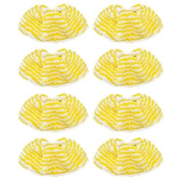 Imagem de HUAYUWA Conjunto de panos de limpeza a vapor de microfibra de substituição adequado para Karcher EasyFix SC3 SC4 SC5 limpador a vapor lavável acessórios de almofada de limpeza (8 almofadas de