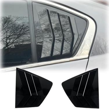 Imagem de MUXEE Grade de janela, para Honda Accord 2013 2014 2015 2016 2017, Capas decorativas de janela esportiva com impressão ABS, acessórios de acabamento externo - preto brilhante
