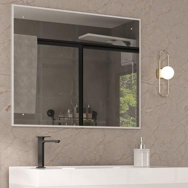 Imagem de Espelheira para Banheiro Retangular 100% Mdf Branco